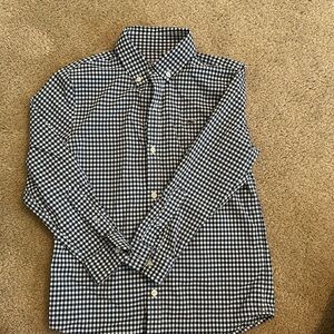Vineyard Vines navy check performance wear button down EUC